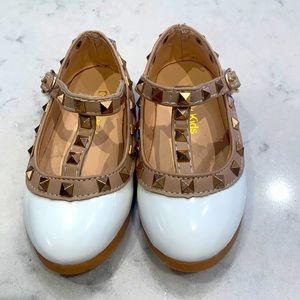 rock stud inspired dress shoes for toddler